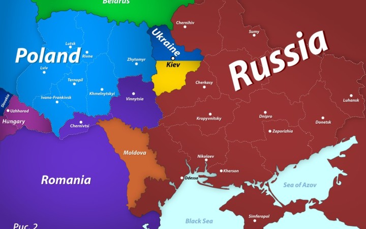 Medvedev zverejnil mapu Ukrajiny rozdelenej medzi Rusko, Poľsko a Rumunsko