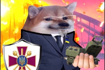Hnutie, ktoré proti Putinovi bojuje obrázkami žltého psa