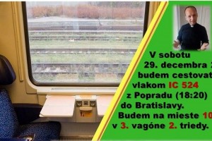 Biskup nechce cestovať sám, spravte mu spoločnosť vo vlaku