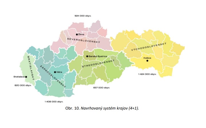 Zo 79 okresov by zostalo 46, z ôsmich krajov päť. Taký je návrh rezortu vnútra