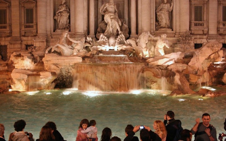 Búrka vo Fontáne di Trevi