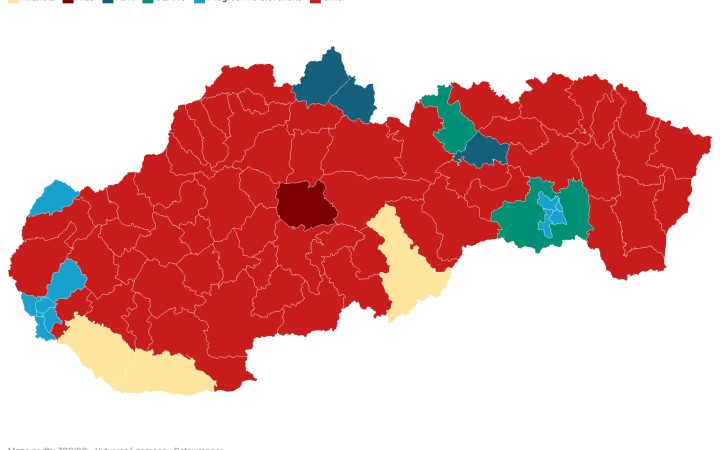 KDH pomohol východ krajiny, Smer rástol aj na západe (mapy)
