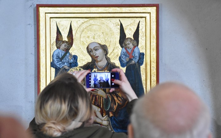 Kostol svätého Egídia v Poprade zdobí kópia obrazu Madony s anjelmi