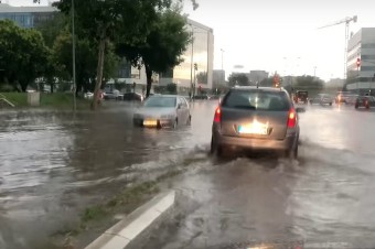 Belehrad vytopil prívalový lejak