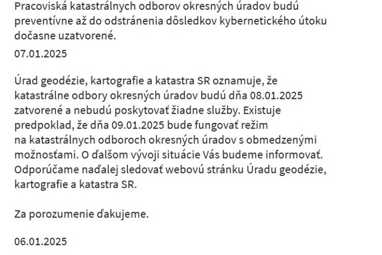 Vedenie ÚGKK nepokračovalo v aktualizácií systémov a v rozbehnutých projektoch.