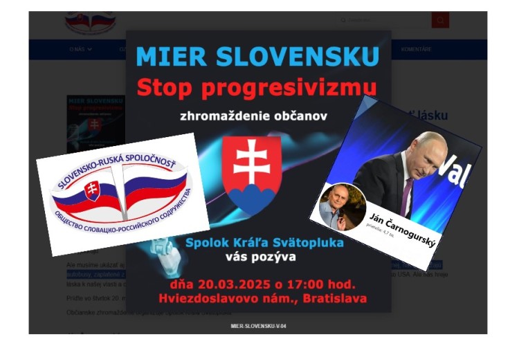 Oslava Putina, mieru a lásky v Spolku Kráľa Svätopluka a mužská sila Slovanov