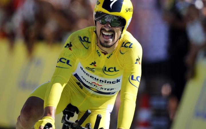 Alaphilippe vyhral časovku jednotlivcov a zvýšil náskok na čele