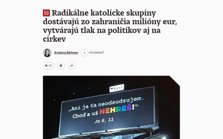 Poľovačka po „radikálnych náboženských organizáciách“ sa skončila ako nepodarený referát