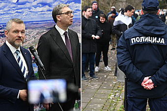 Pellegrini sa stretol iba s krajanmi, ktorí podporujú Vučića, na nespokojných si čas nenašiel