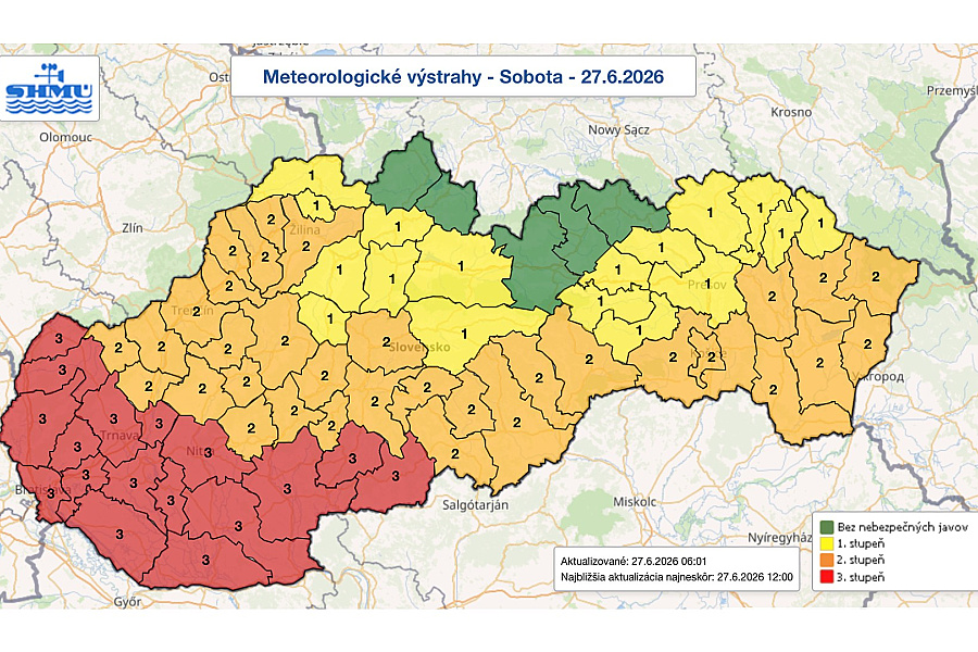 Na takmer celom Slovensku platia výstrahy pred horúčavami