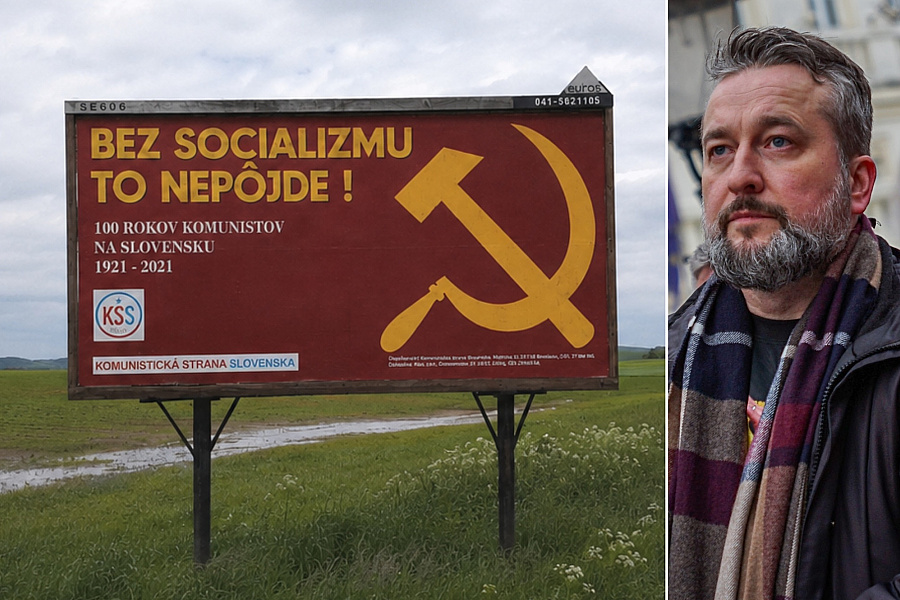 Blaha chce zaplatiť pokutu komunistov vinných za bilbord obhajujúci socializmus