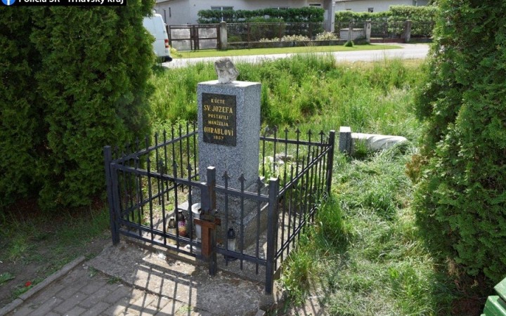 Vandali zničili sochu svätého Jozefa pri Trnave