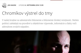 Nestrieľajte, veď sú tu ľudia! (reakcia A. Chromíka)