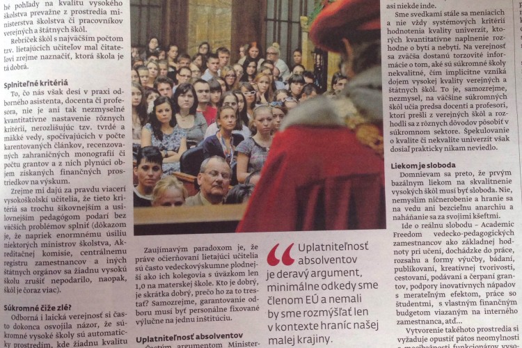 Príspevok k hľadaniu lieku na skvalitnenie vysokých škôl