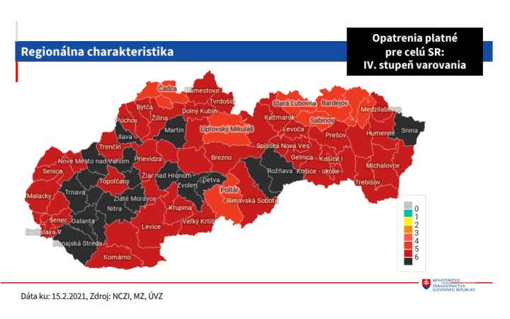 Čiernych okresov je už 19, vláda bude rokovať o nákupe vakcíny Sputnik V