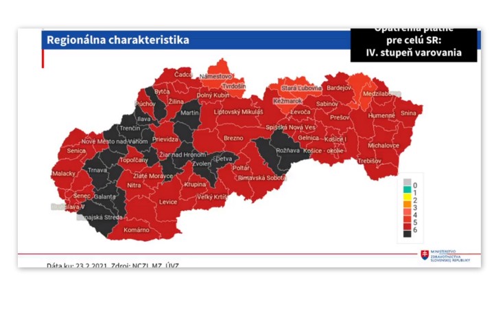 Čiernych okresov je po novom 20. Očkovať sa prioritne možno budú aj predavačky