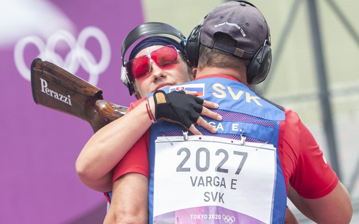 Štefečeková s Vargom skončili v športovej streľbe v mix trape štvrtí